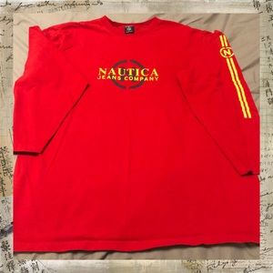 Nautica Red Long Sleeve Shirt